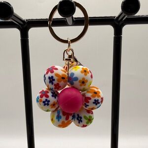 Retro Bloom Flower Keychain